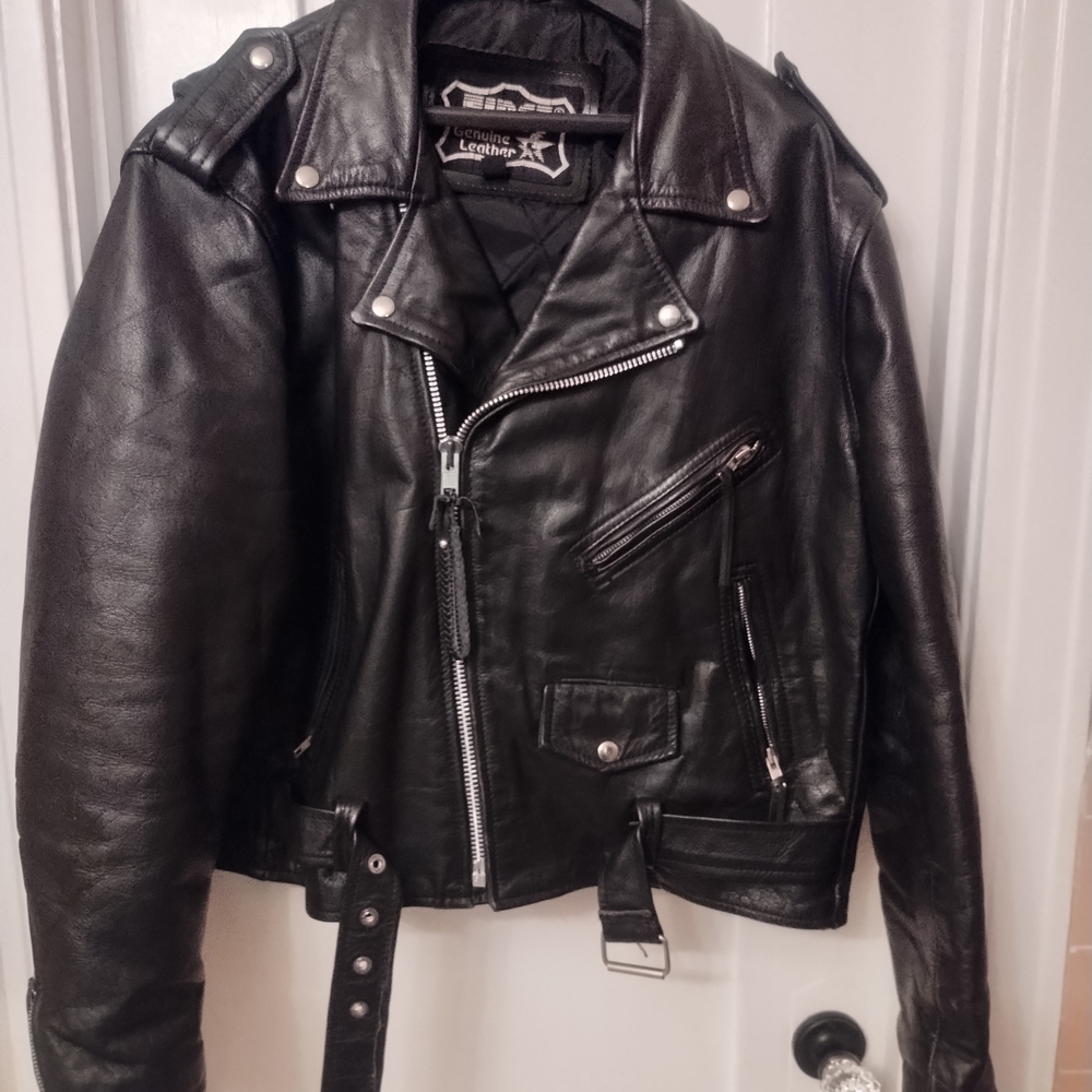 Black Leather Biker Jacket